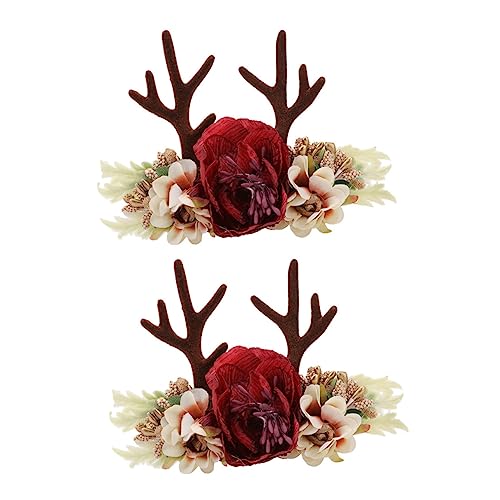 Happyyami 2Pcs Flower Headbands for Newborns and Kids
