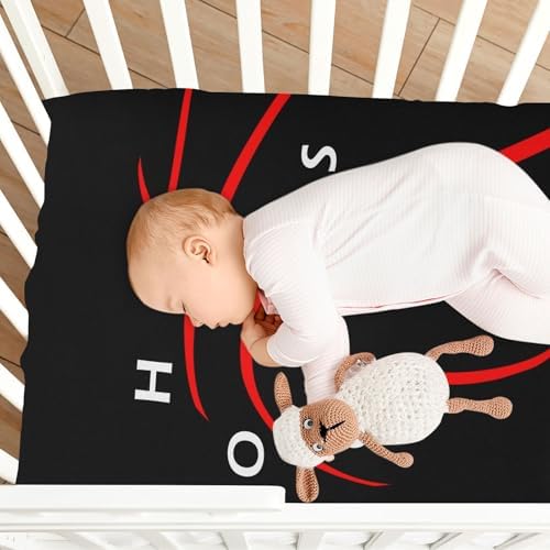 XUWU Basketball Print Crib Sheets for Standard Mattress