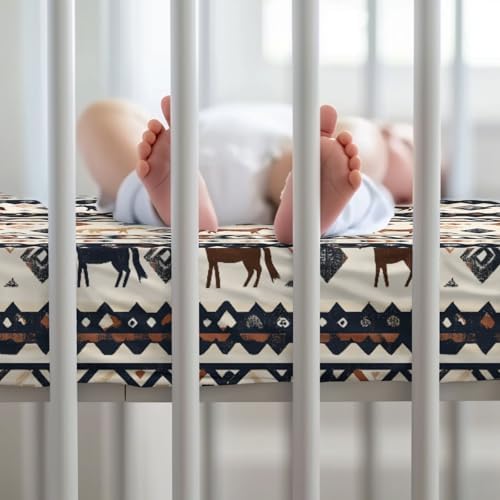 Native American Horse Crib Sheet - 28x52