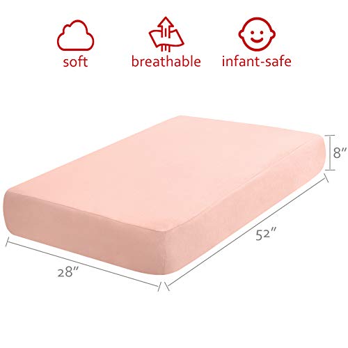 Moonsea Flannel Crib Sheet for Girl 100 Cotton Pink