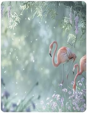 Qilmy Lavender Flamingos Fitted Crib Sheet for Girls and Boys