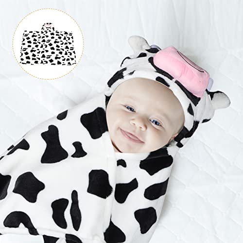 Toyvian Flannel Cartoon Print Baby Hooded Towel