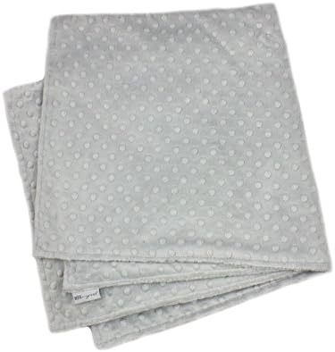 MEG Original Double-Sided Silver Gray Minky Dot Baby Blanket