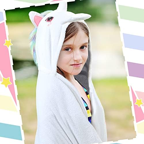 Moukeren Unicorn Hooded Towel for Kids 50x30 Inch