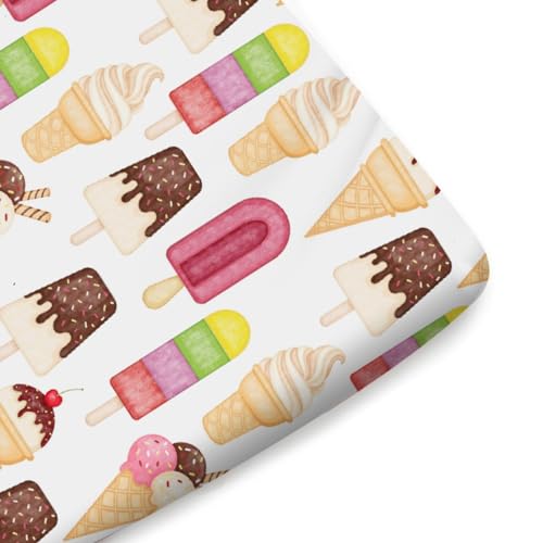 KASTLEE Funny Ice Cream and Popsicles Crib Sheet