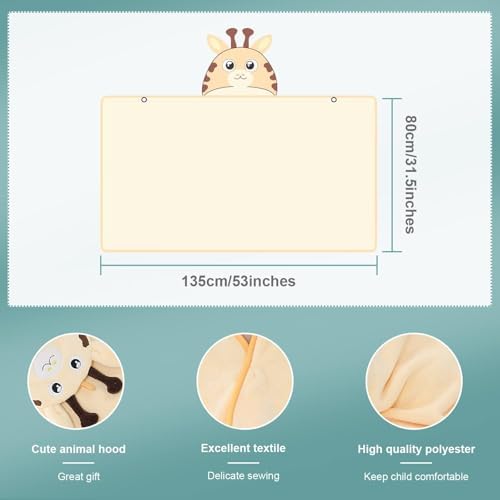 MICHLEY Giraffe Hooded Baby Towel for 0-9T