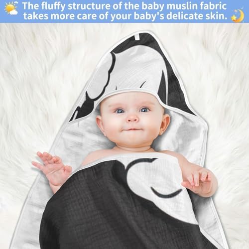 PaChyLuu Elephants Baby Hooded Towel 30x30 Inch Soft Cotton