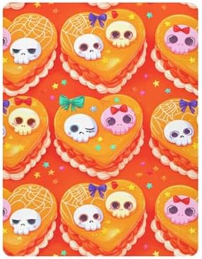 Qilmy Halloween Skull Fitted Crib Sheet for Baby