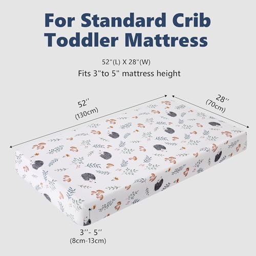 TILLYOU Crib Sheets 2 Pack - Soft and Durable for Baby