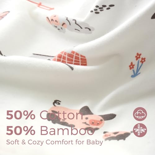 Momcozy Best Wishes Baby Towel Set with Hood - Soft Absorbent