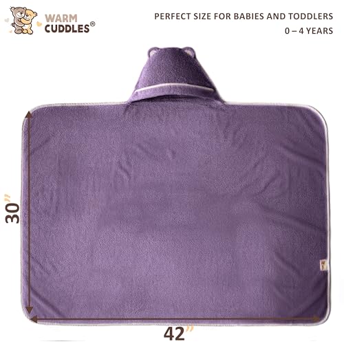 Premium Toddler Towel with Hood - Purple