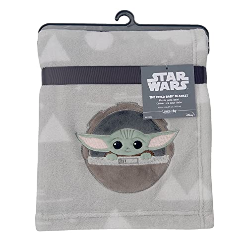 Lambs Ivy Star Wars Mandalorian The Child Gray Fleece Blanket 1