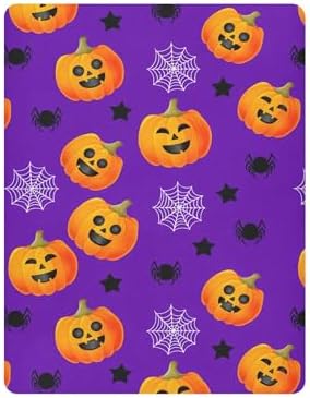 Qilmy Halloween Pumpkins Fitted Crib Sheet for Baby 1