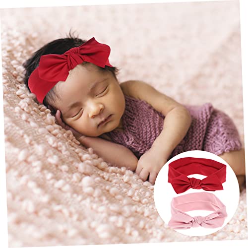 VICASKY Baby Girls Headbands Bows 2 Pack Comfortable Big Bow Headbands