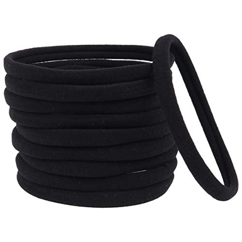 XIMA 40 Pack Black DIY Nylon Headbands for Baby Newborn