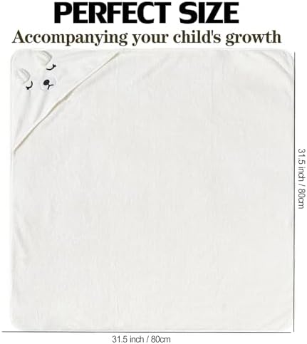 kmilro Baby Hooded Towel Set 4-Pack Soft Ultra Absorbent