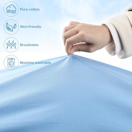 20 Pcs Blue Cotton Crib Sheets for Daycare