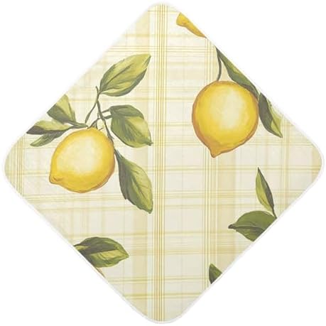BOESI Graffiti Lemon Pattern Baby Hooded Towel