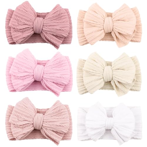 Niceye Handmade Soft Stretchy Baby Headbands with Bows