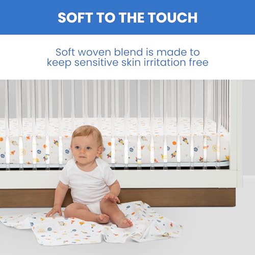 Delta Children 3-Pack Fitted Crib Sheets - Space Exploration Design