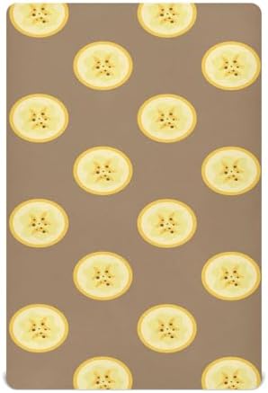 KICPOAY Tropical Banana Crib Sheets Stretchy Playard Sheets for Baby