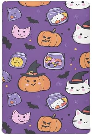 Qilmy Kawaii Pumpkins Fitted Crib Sheet for Baby