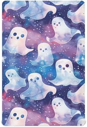 Qilmy Ghosts Fitted Crib Sheet Soft and Breathable for Baby