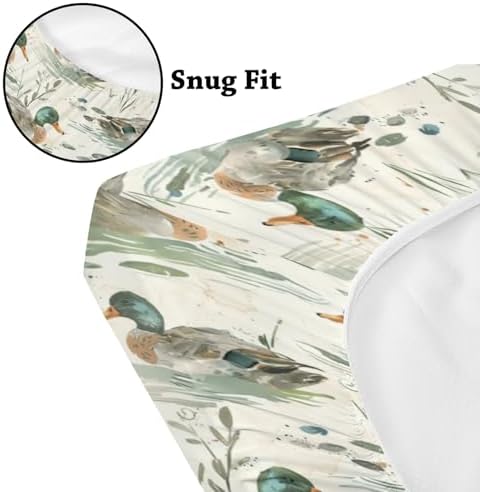 Cute Ducks Pattern Crib Sheets for Boys Girls