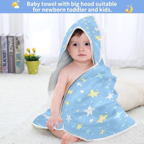 BOESI Doodle Colorful Stars Baby Bath Towel