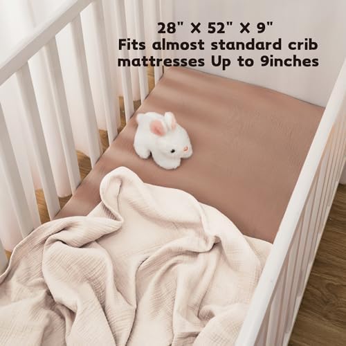 Susurration Muslin Crib Sheets 2Pack 100 Cotton 28x52inch