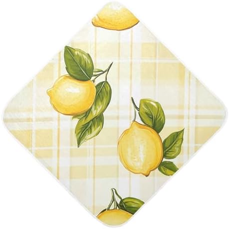 BOESI Graffiti Lemon Baby Bath Towel 35x35 Inches