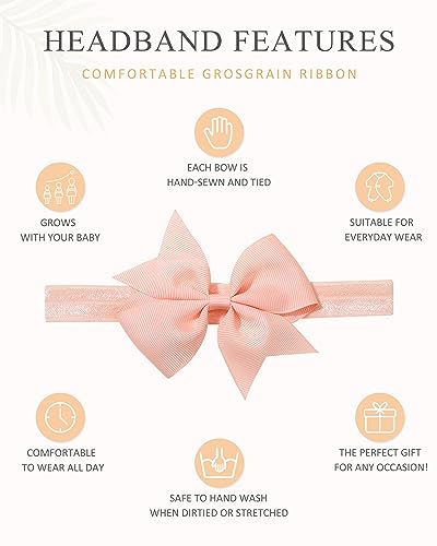 Jollybows 18pcs Baby Girls Headband Chiffon Flower and 40pcs Hair Bows Accessories
