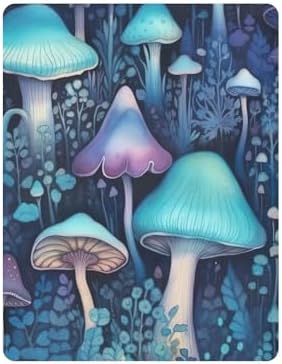 Qilmy Blue Mushroom Fitted Crib Sheet for Baby