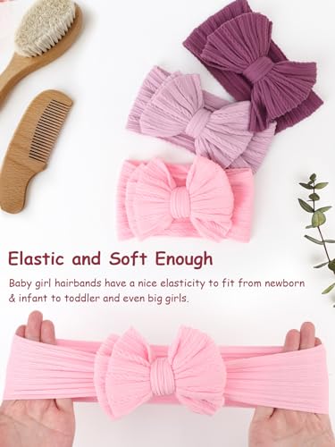 DRESHOW BQUBO 3 Pack Baby Headbands with Bows