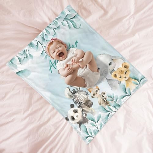Personalized Baby Blanket with Name for Boys
