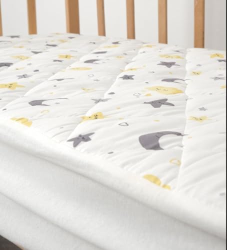 Newo Select Waterproof Crib Mattress Protector with MoonStar Pattern 2 Pack