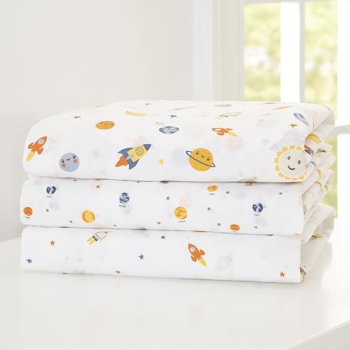 Delta Children 3-Pack Fitted Crib Sheets - Space Exploration Design
