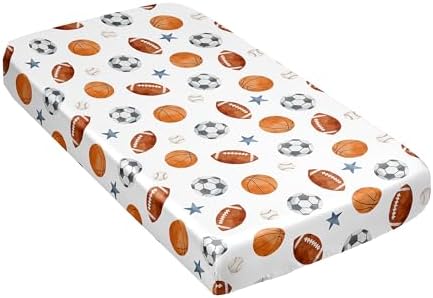 Sweet Jojo Designs Sports Themed Satin Crib Sheet