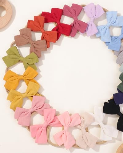 Jollybows 20pcs Baby Girls Headbands with Mini Alligator Clips