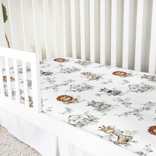 Hwmmbh Baby Jungle Safari Crib Sheet Set