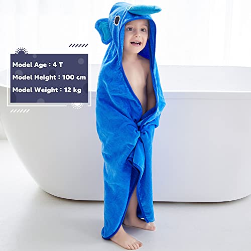 MICHLEY Baby Animal Hooded Towel Soft Cotton 3543x3543 inch