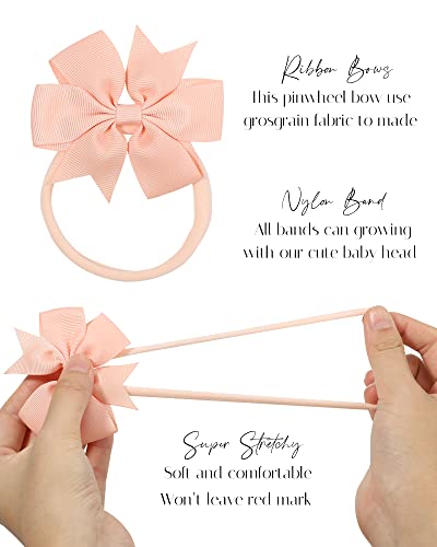 Jollybows 40pcs Baby Girls Headbands with Hair Ties
