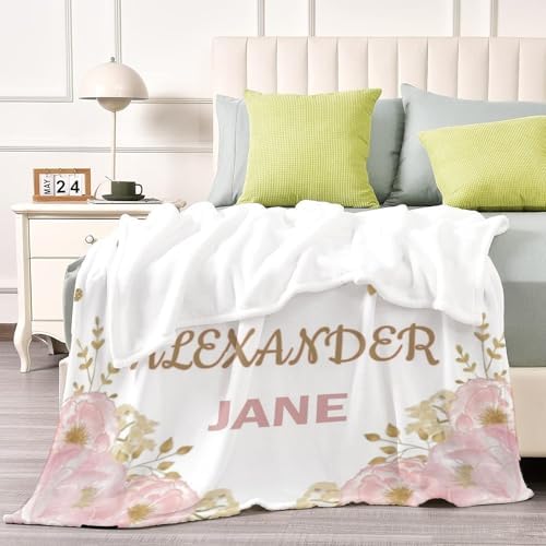 Custom Baby Blanket with Name for Girls