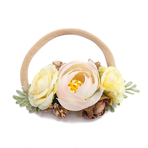 Baby Girl Floral Headbands - 3pcs Stretchable Hairband