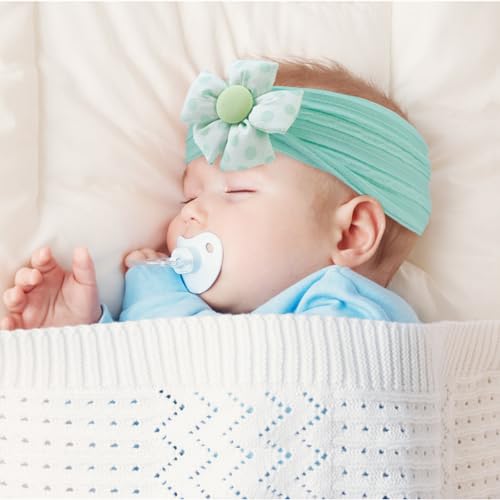 Fmeida Baby Girls Nylon Headbands with Flower Bows
