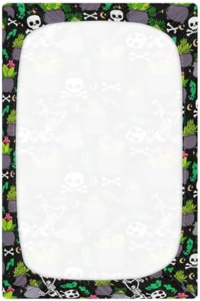 Qilmy Halloween Fitted Crib Sheet for Baby Soft Breathable