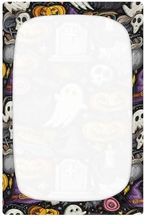 Qilmy Halloween Skull Crib Sheet for Baby 1