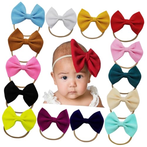 NOLITOY 20Pcs Bowknot Headbands for Boy Girl 1