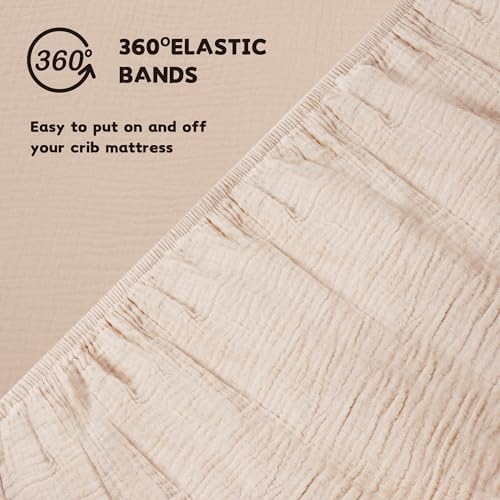 Susurration Muslin Crib Sheets 2Pack 100 Cotton 28x52inch