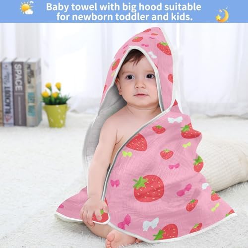 Bulletgxll Hooded Baby Towel 35x35 Inch Soft Cotton